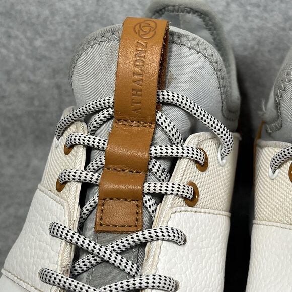 Athalonz EnVe‎ Golf Shoes Mens Size 8.5 White Tan Athletic Performance Spikeless - Picture 10 of 16